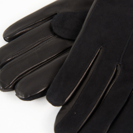 Перчатки женские HARMON MODA комбинированные из натуральной кожи и замши 1014HM