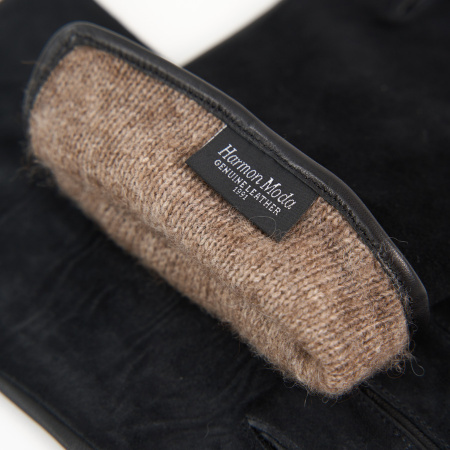 Перчатки мужские HARMON MODA комбинированные из натуральной кожи и замши 5014HM